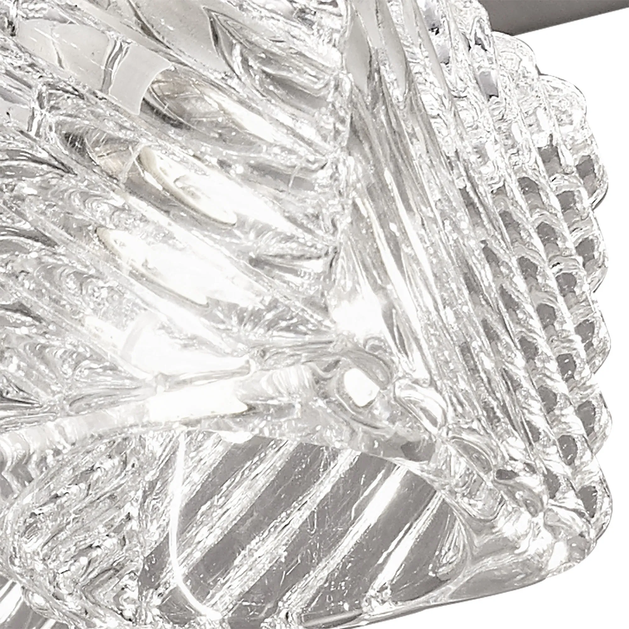 Accor Glass Square Ceiling Flush 5 Light Satin Nickel D0163  Deco Accor